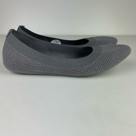 WOMENS ALLBIRDS TREE BREEZER KNIT BALLET FLATS SIZE 10 MIST DARK GRAY - Picture 2 of 9